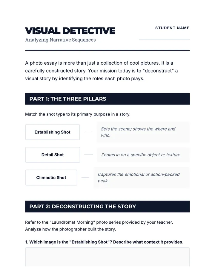 Visual Detective Worksheet