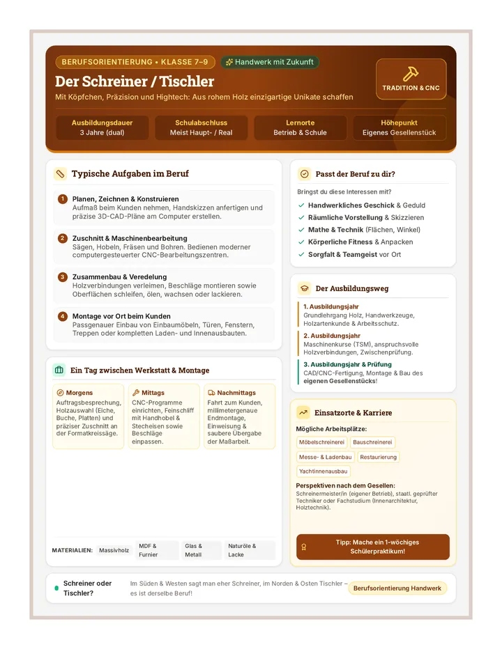 Holzhandwerk Schreiner Poster