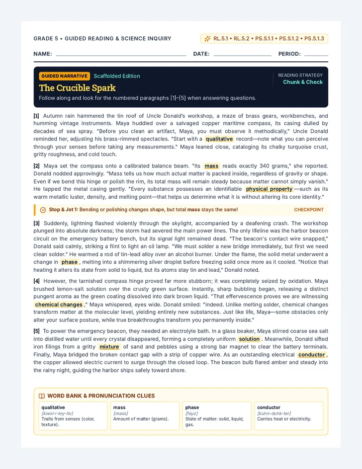 Crucible Spark Worksheet