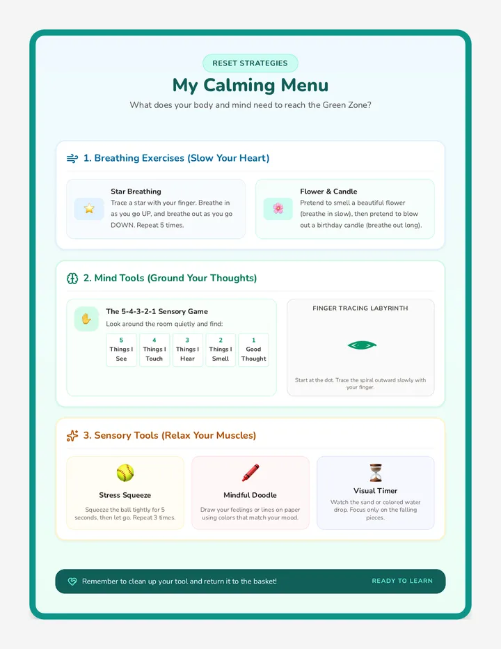 Calm Corner Tool Menu