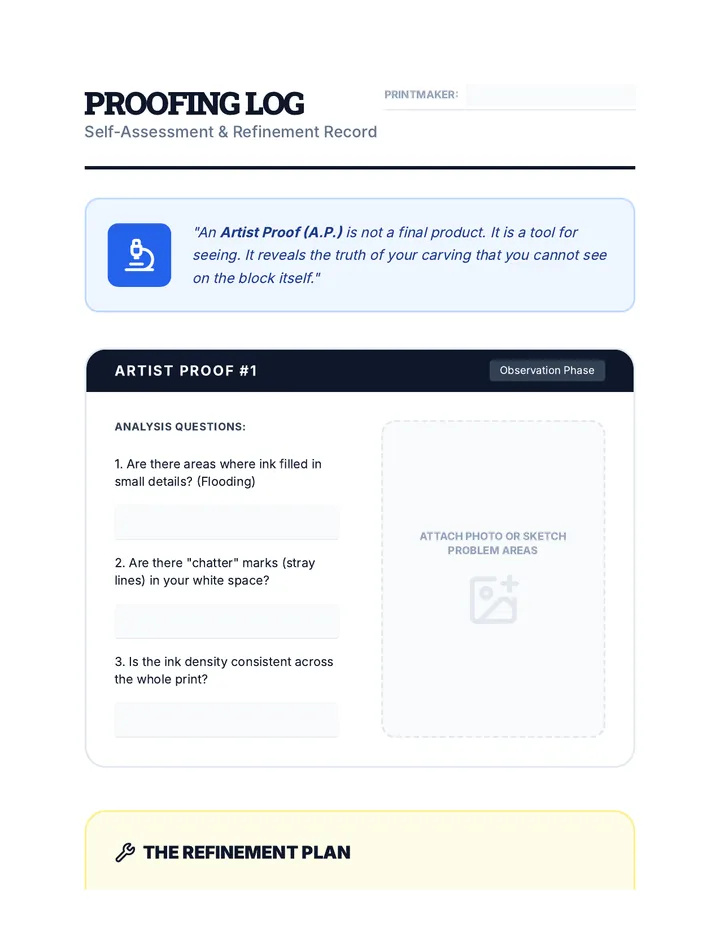 Proofing Reflection Log