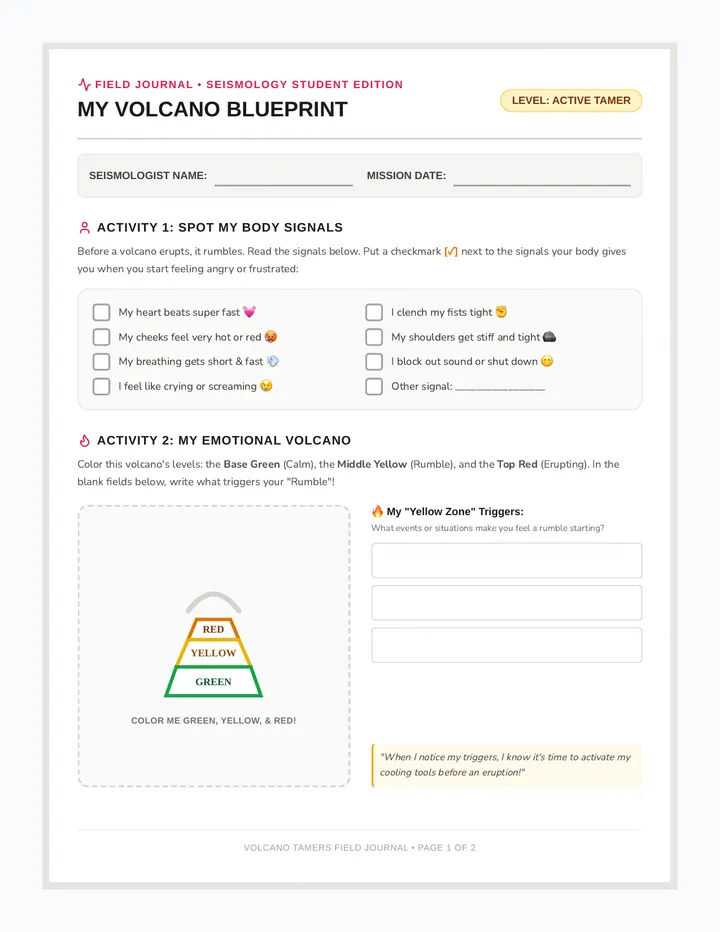 Volcano Tamers Journal