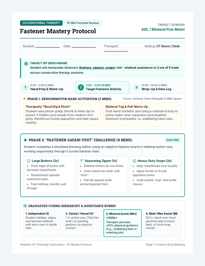 Fastener Mastery Lesson Plan