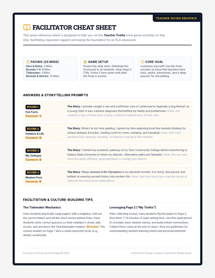 Teacher Truths Facilitator Guide
