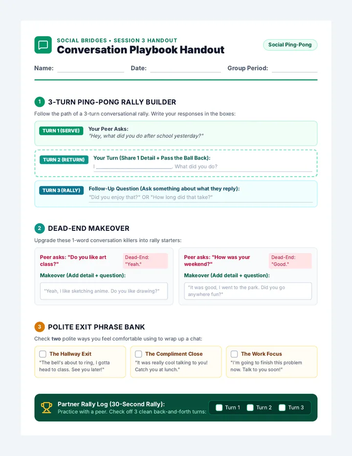 Conversation Playbook Handout