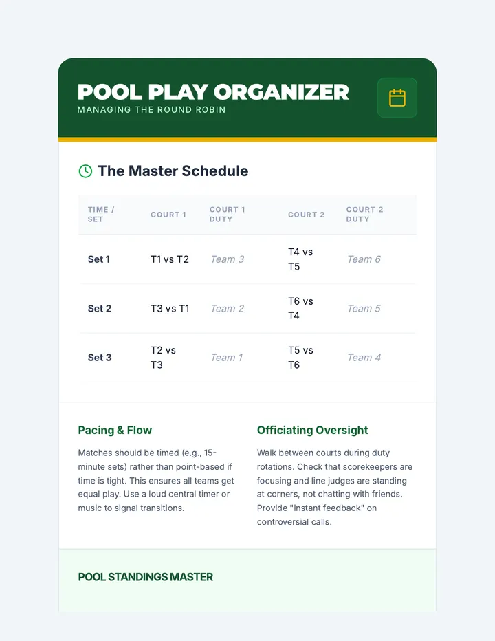 Pool Play Teacher Guide