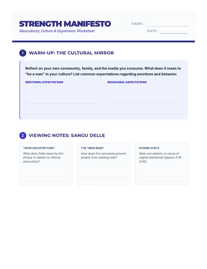 Strength Manifesto Worksheet
