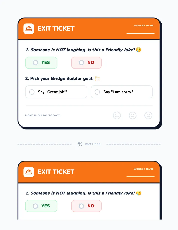 Kindness Construction Exit Ticket
