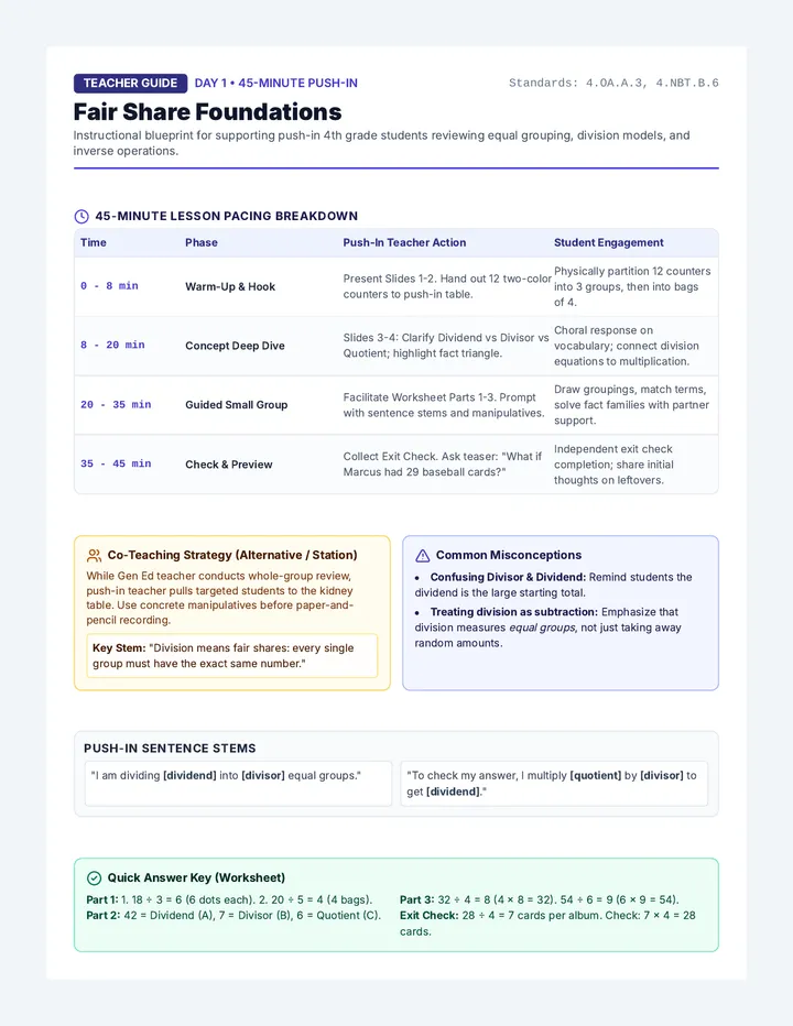 Fair Share Teacher Guide