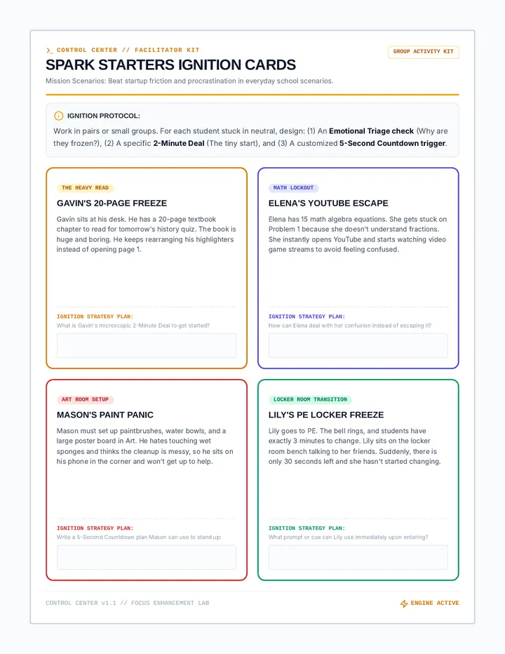 Procrastination Buster Task Cards