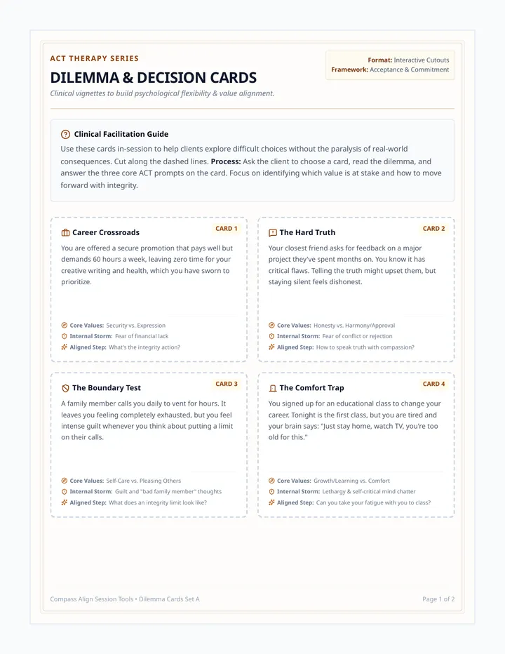 Compass Align Dilemma Cards
