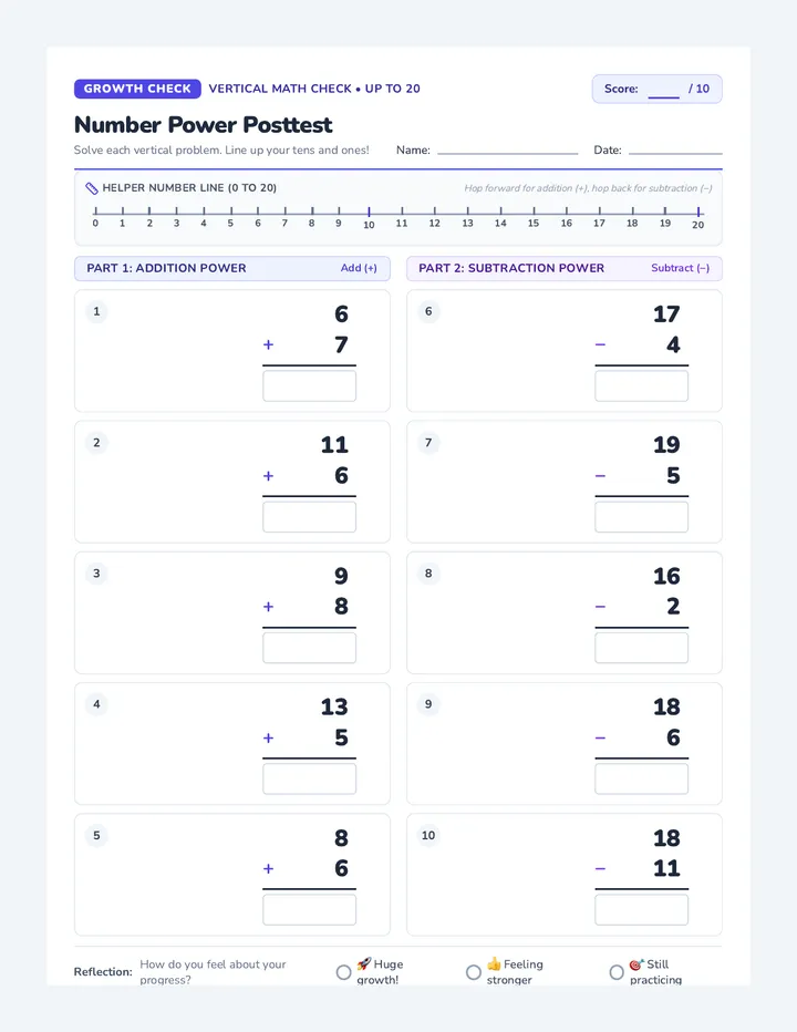 Number Power Posttest