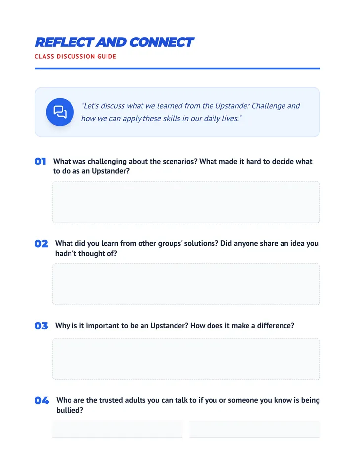 Reflect and Connect Discussion Guide