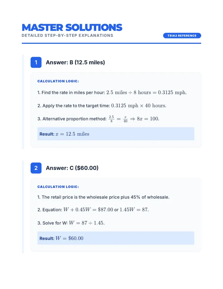 TSIA2 Solutions Teacher Guide