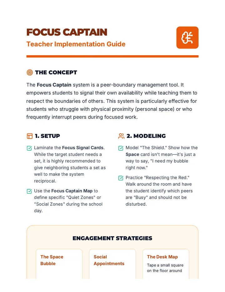 Focus Captain Teacher Guide