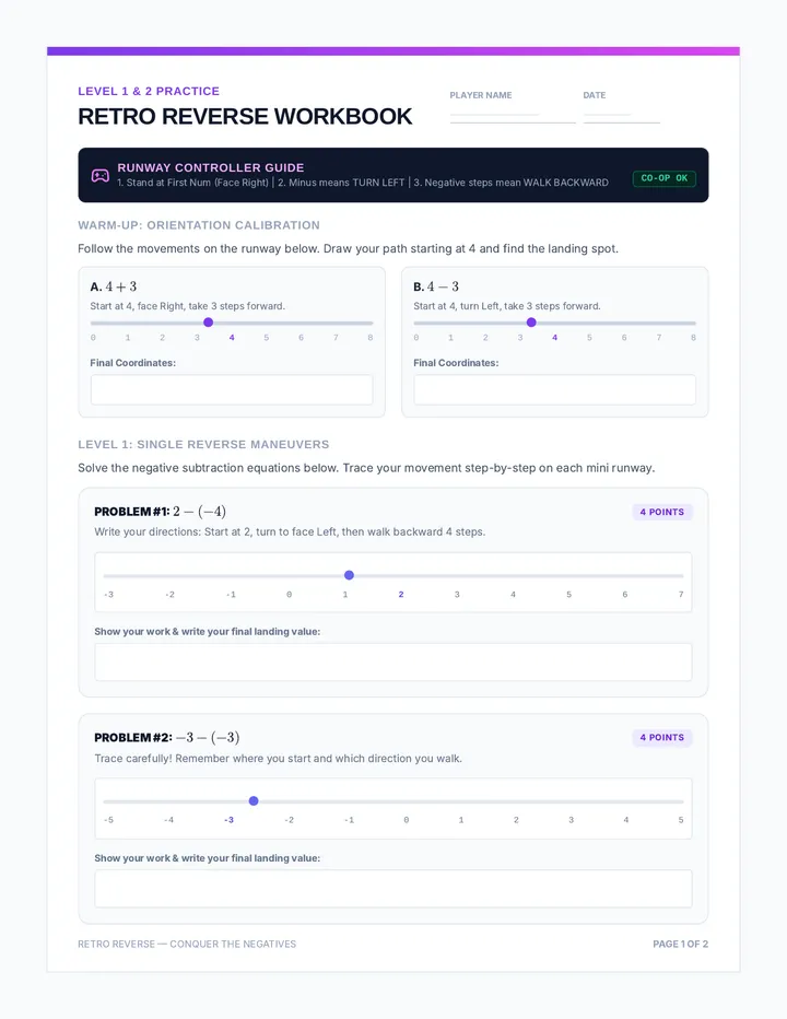 Retro Reverse Worksheet
