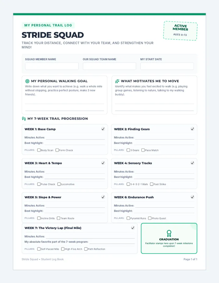 Stride Squad Student Log