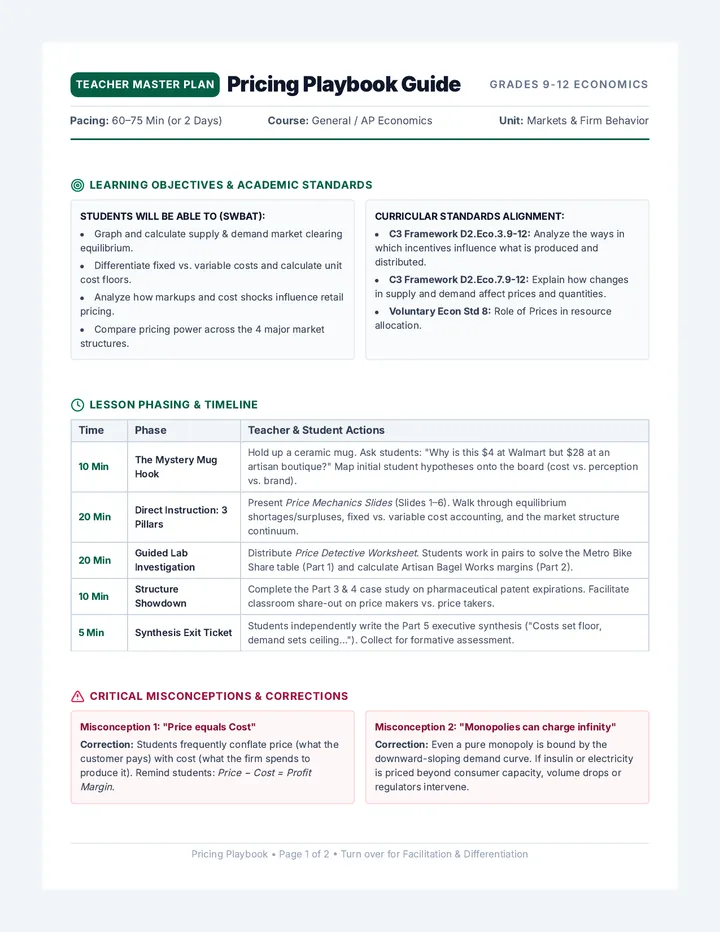 Pricing Playbook Guide