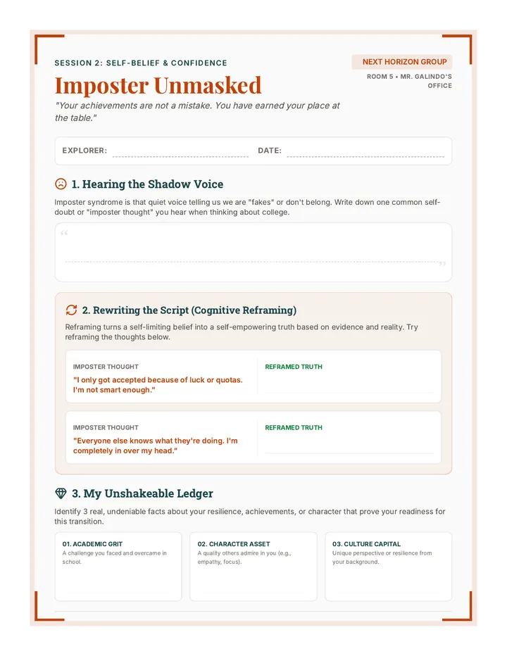 Imposter Unmasked Worksheet