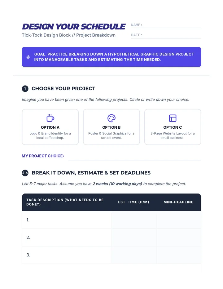 Project Breakdown Activity