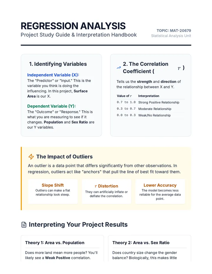 Regression Analysis Study Guide