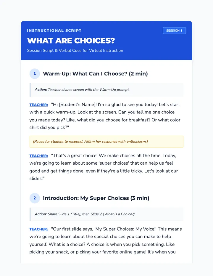Choice Power Script