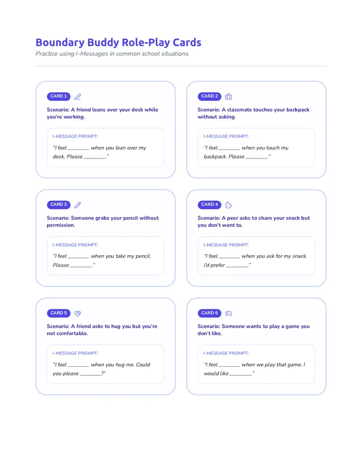 Boundary Buddy Cards