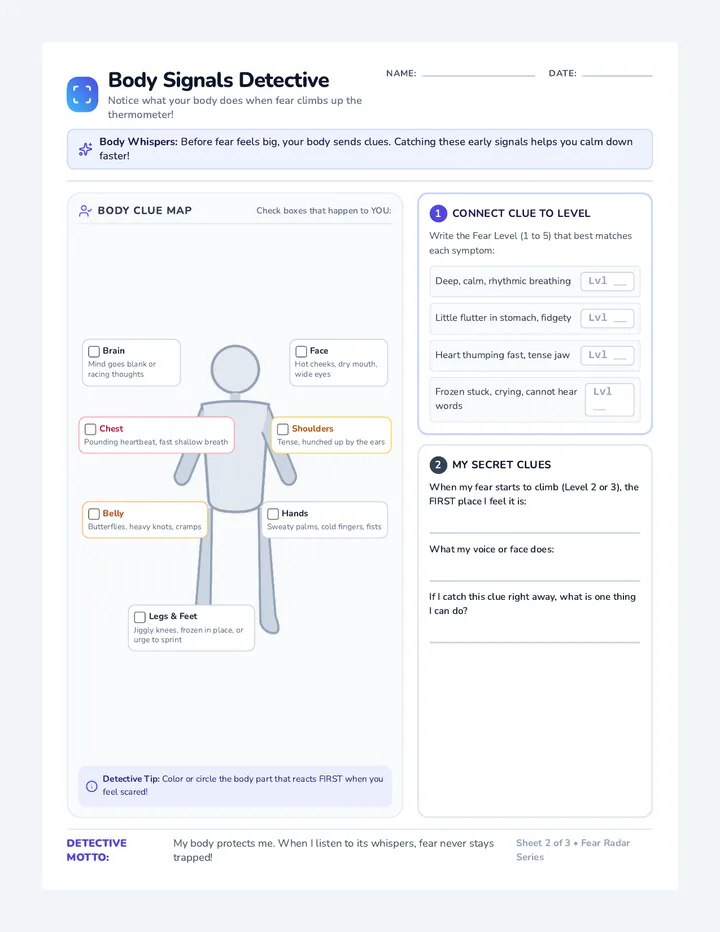 Body Signals Detective Worksheet