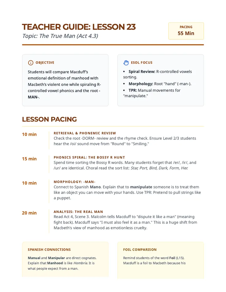 The True Man Teacher Guide