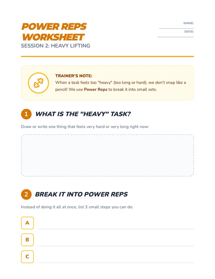 Power Reps Worksheet