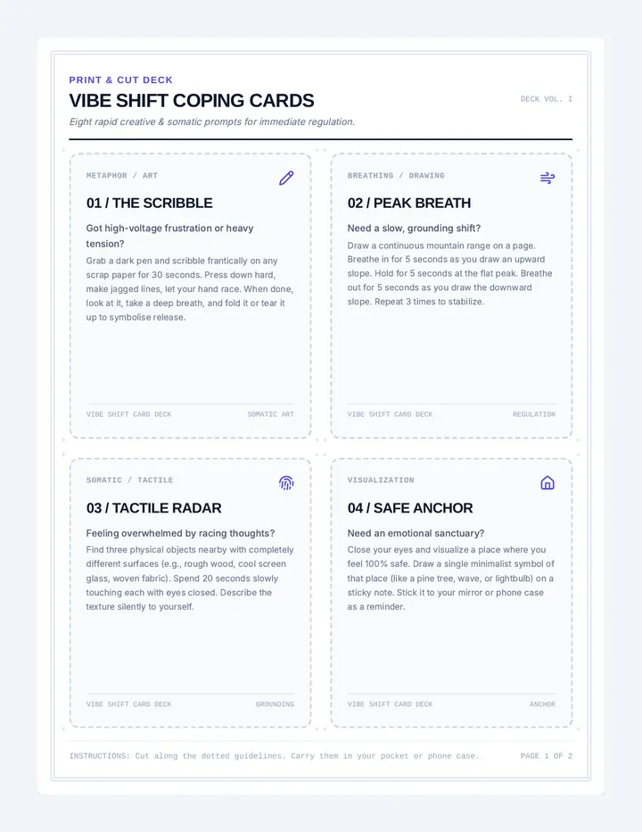 Vibe Shift Coping Cards