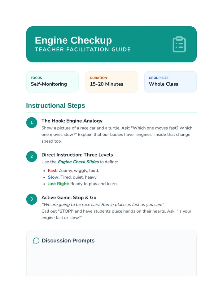 Engine Check Teacher Guide