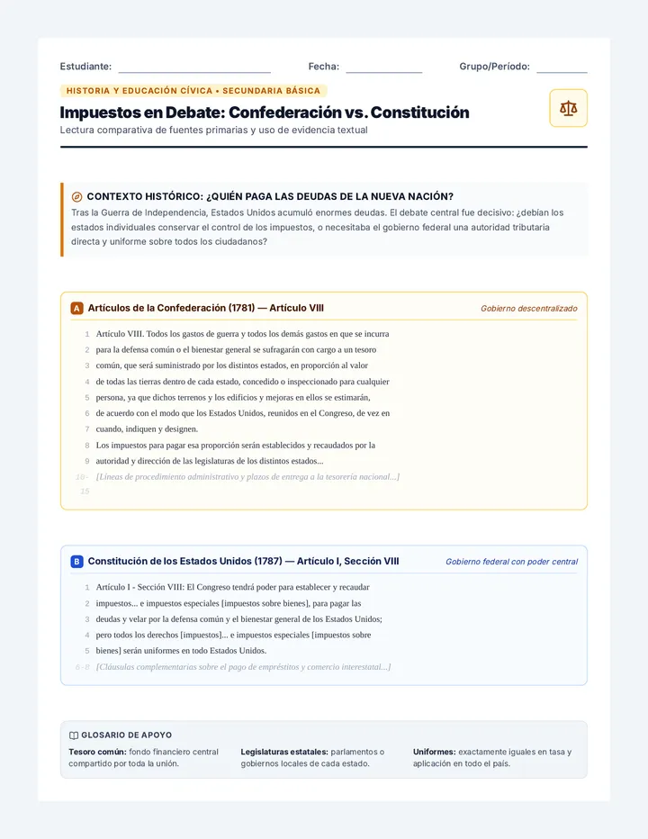 Duelo Fiscal Hoja de Trabajo