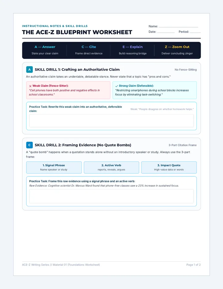 ACEZ Blueprint Worksheet