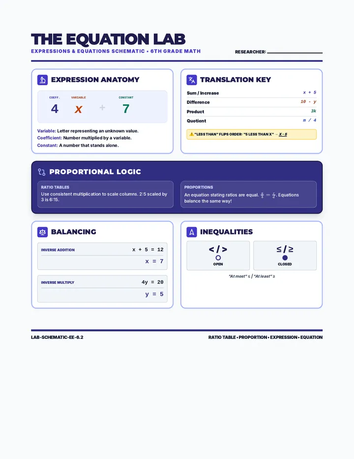 Equation Lab Cheat Sheet
