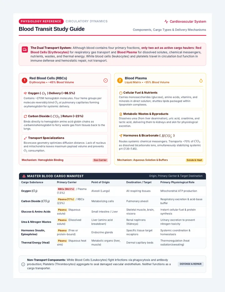 Blood Transit Study Guide