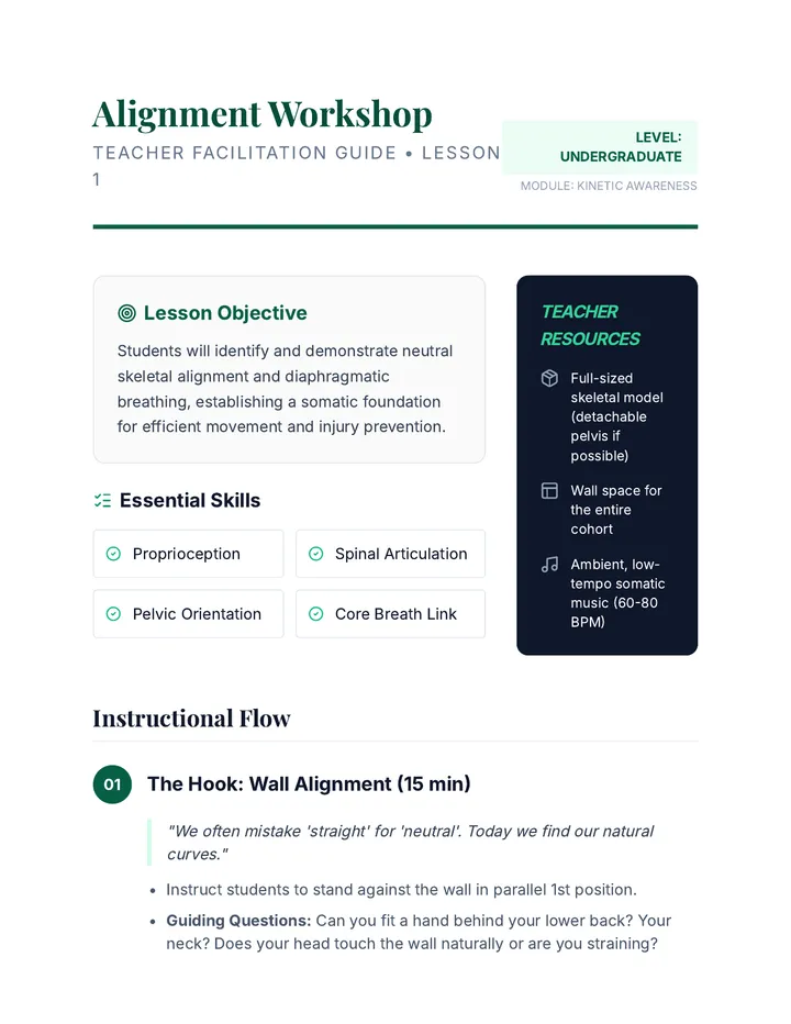 Alignment Workshop Teacher Guide