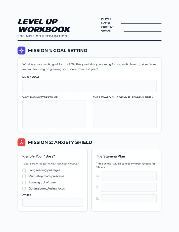 Level Up Workbook