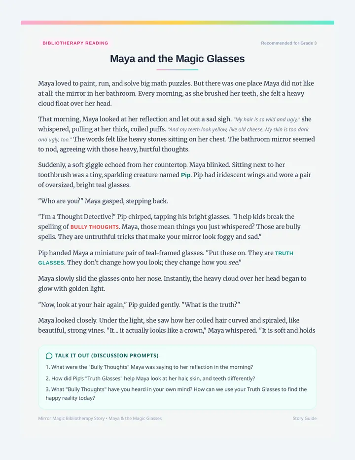 Maya and the Magic Glasses Story
