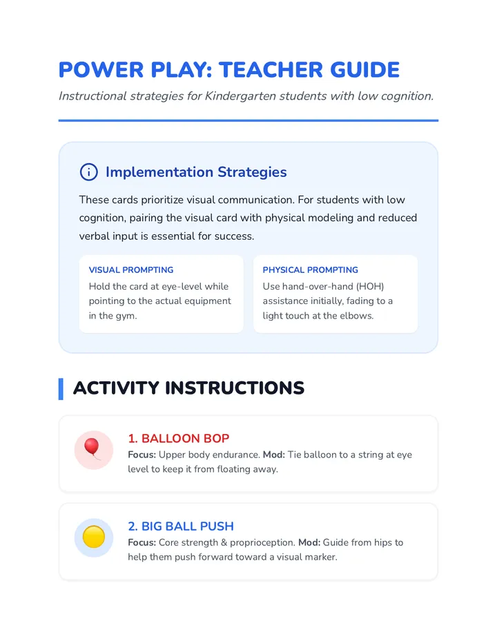 Power Play Teacher Guide