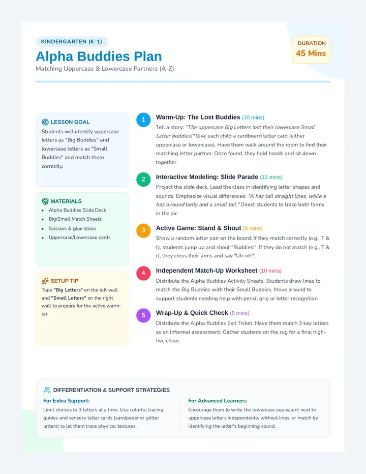 Alpha Buddies Teacher Guide