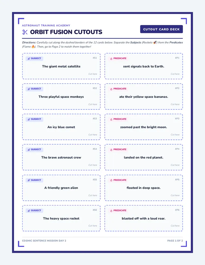Cosmic Sentence Cutouts