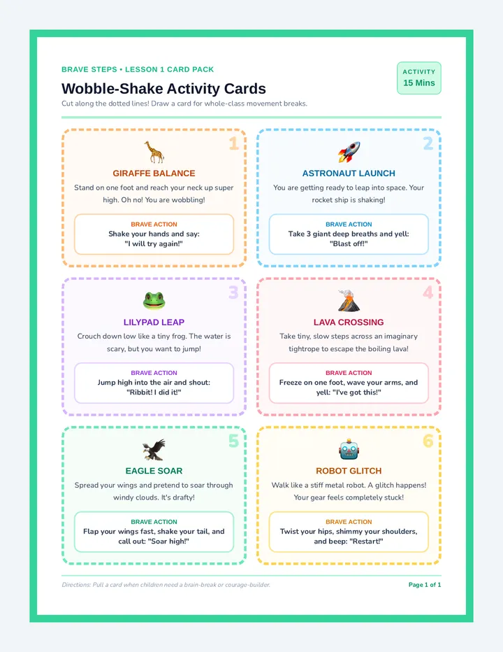 Brave Leap Movement Cards