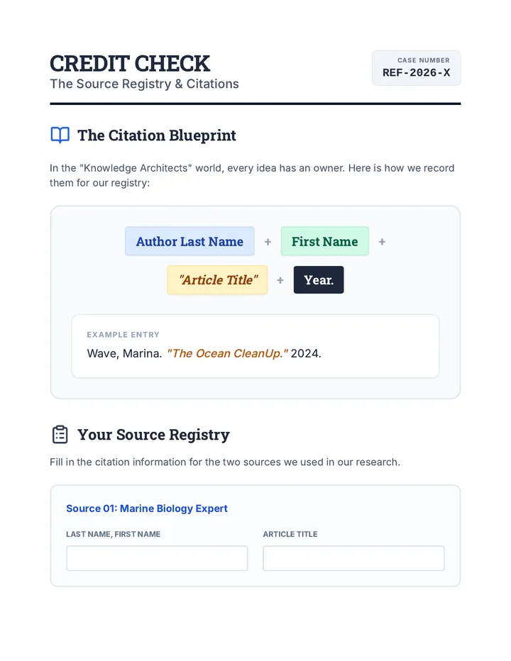 Credit Check Registry Sheet