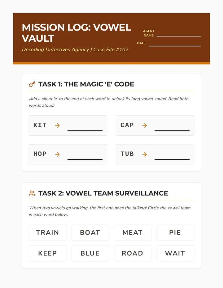 Vowel Vault Mission Log