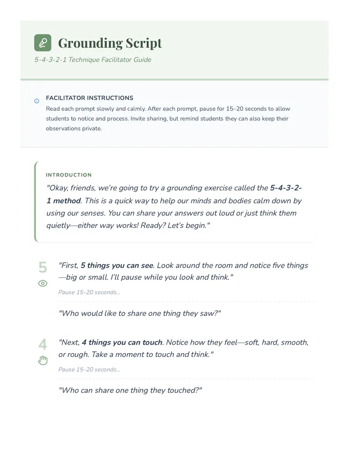 Grounding Script Guide