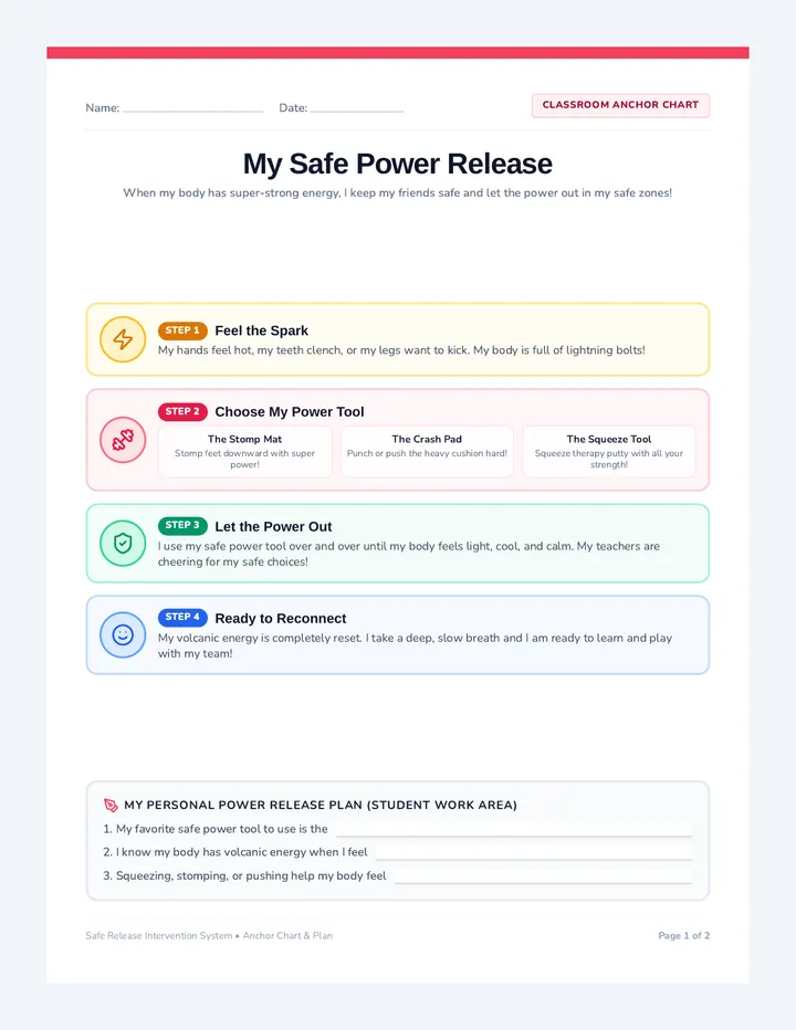 Safe Release Student Printables