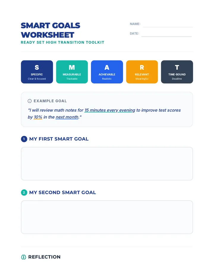 SMART Goals Worksheet
