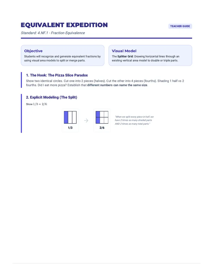 Equivalent Expedition Lesson Plan