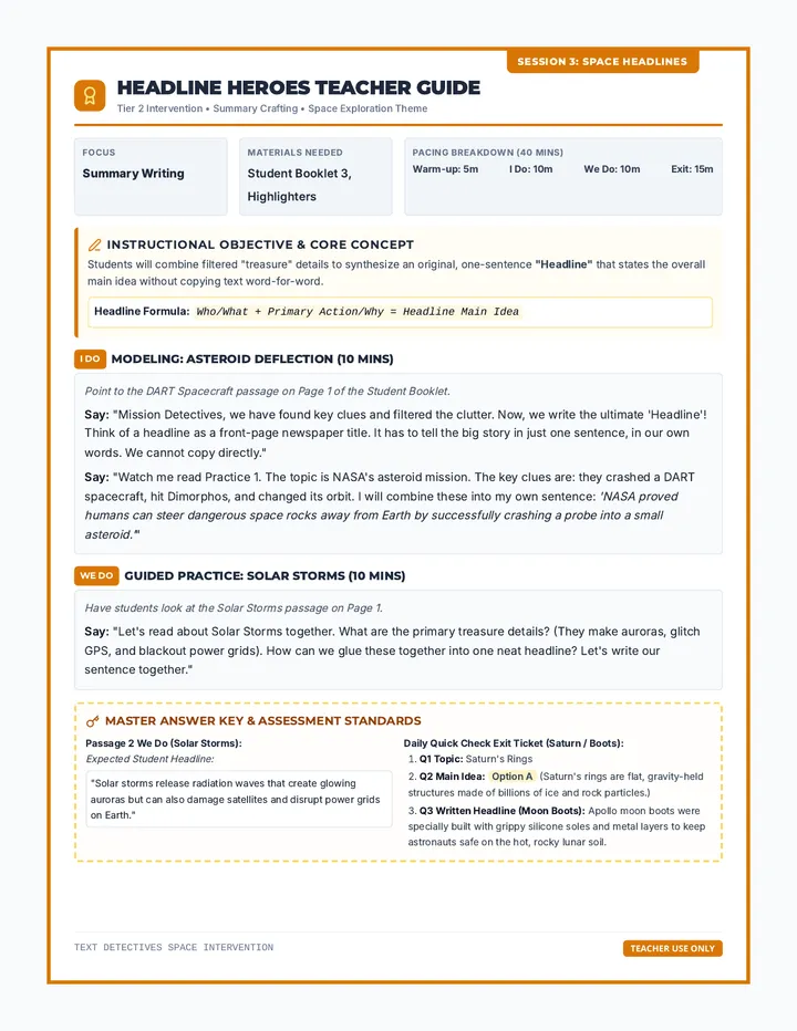 Headline Heroes Teacher Guide